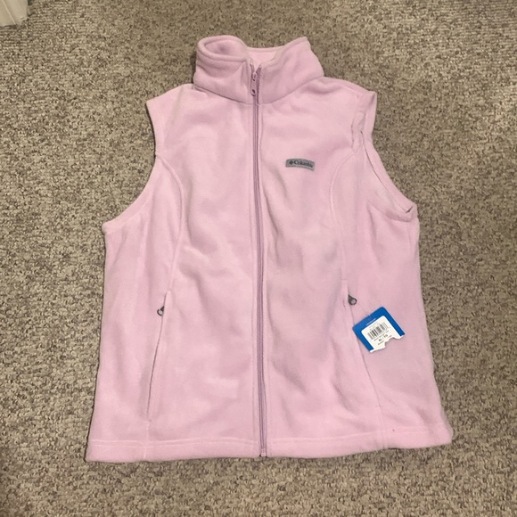 Columbis Jackets & Blazers - New Columbia pink fleece zip up fall winter vest sz XL